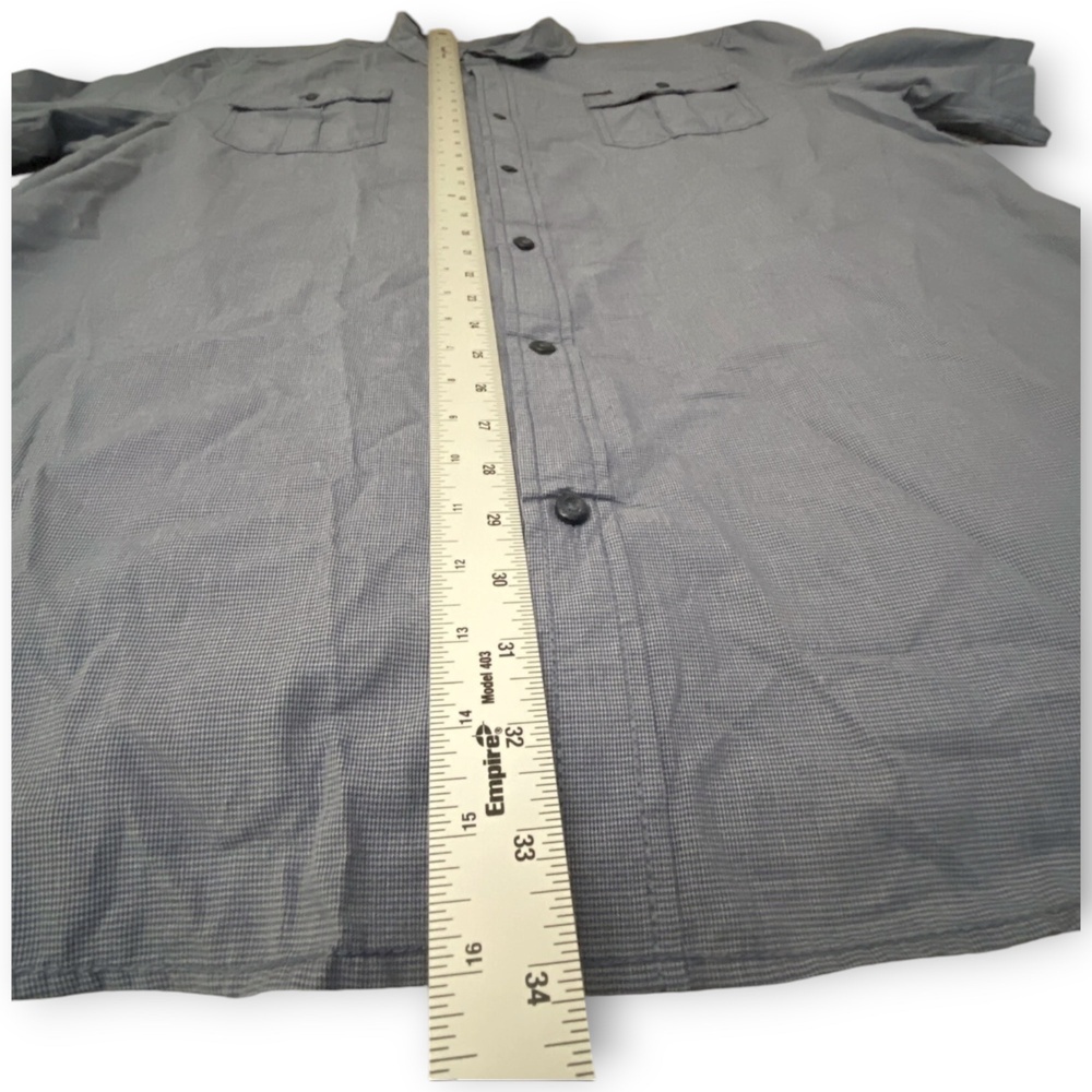 NWT Buffalo David Bitton Men’s Short-Sleeve Micro-Check Button-Up Shirt Size XL - Picture 6 of 10
